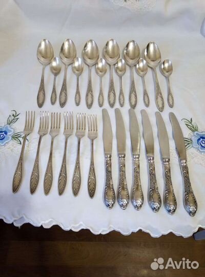 Набор столовых приборов мельхиор СССР