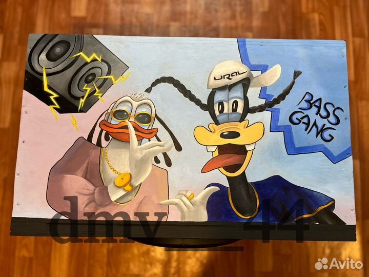 Короб для сабвуфера/ Рисунок на коробе