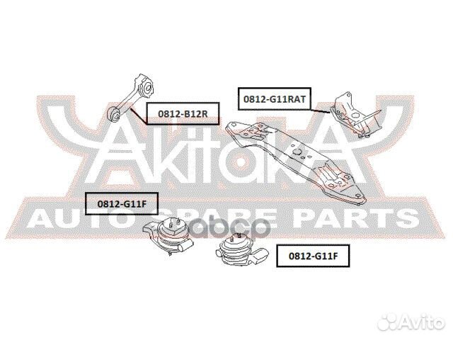 Подушка двигателя перед прав/лев 0812G11F asva