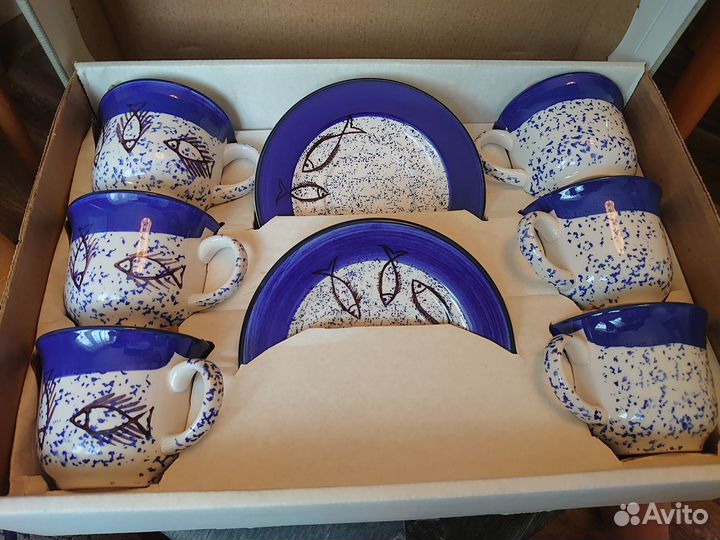 Чайный набор Оксфорд 6 пар бразильский фарфор