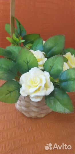 Цветы из мыла корзина