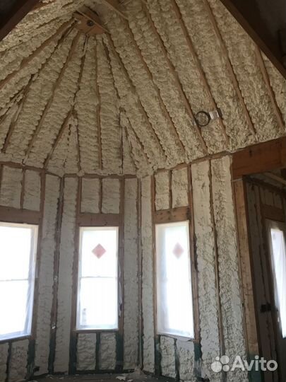 Утепление пенополиуретаном мансарды дома