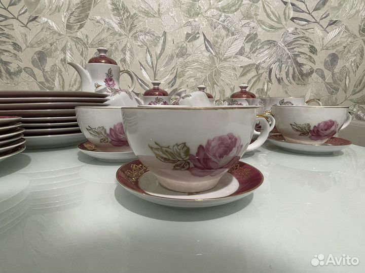 Сервиз чайный роза гдр