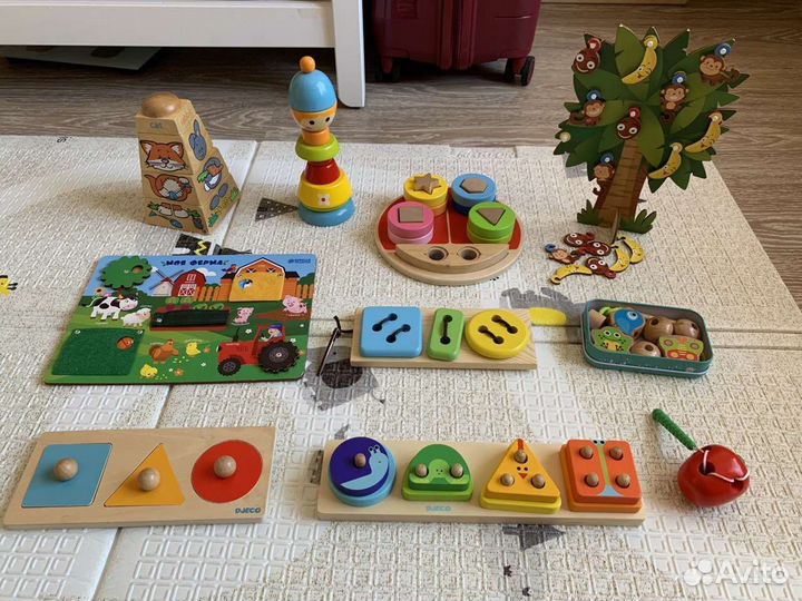 Развивающие деревянные игрушки пакетом