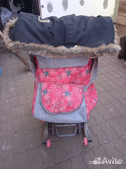 Детские санки коляска