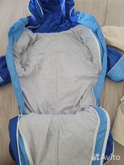 Комбинезон трансформер на овчине 74-80 размер