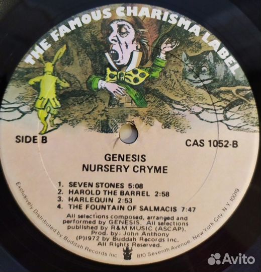 LP - Genesis - Nursery Cryme /US - Charisma/ -1972