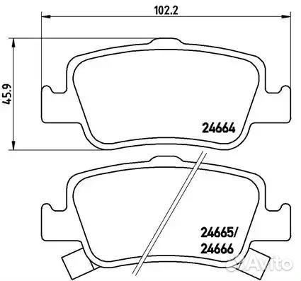 P83080 Колодки тормозные дисковые зад