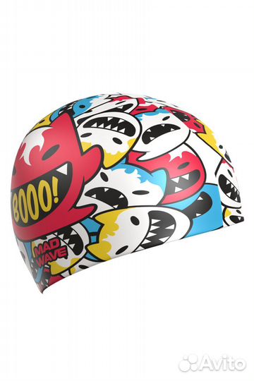 Шапочка для плавания силиконовая mad wave