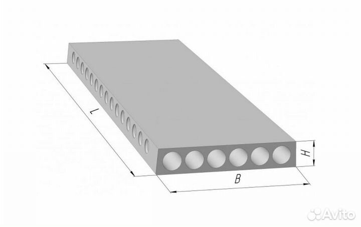 Плита перекрытия пк 19-15-8 1880*1490*220, 0,86т