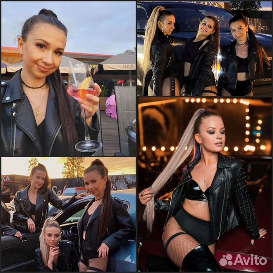 Афрохвост на резинке накладной из канекалона