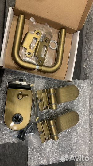 Комплект для стеклянной двери, замок петли