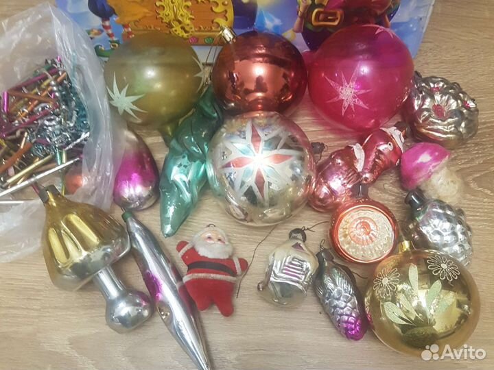 Елочные игрушки бусы СССР