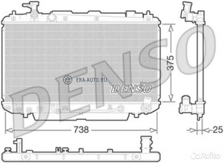 Denso DRM50065 Радиатор 738x375