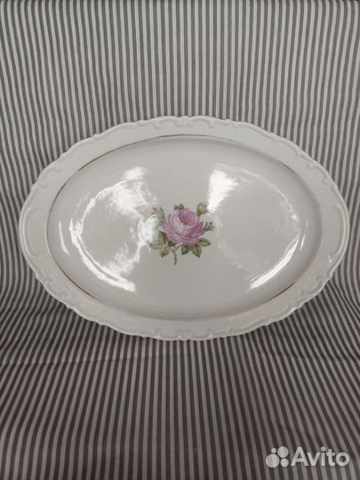 Блюдо kahla, Чайка, супница Богемия, блюдца СССР