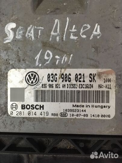Эбу 03G906021SK Seat Altea 1.9tdi