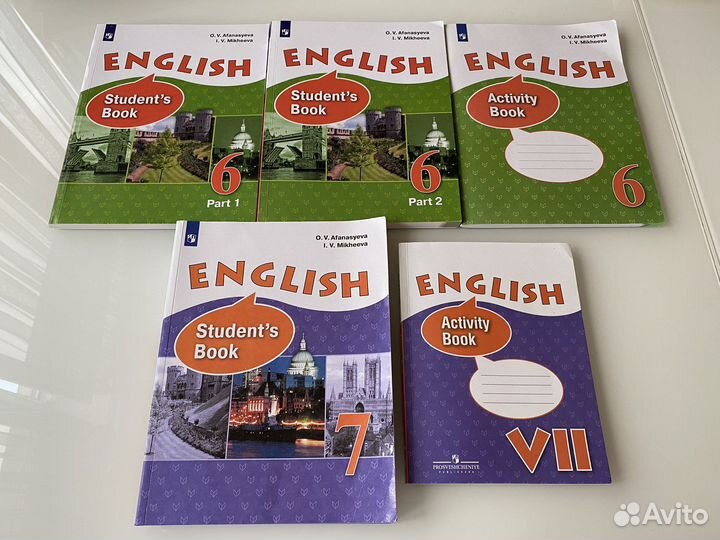 Комплект учебников по английскому языку 6 кл 7 кл