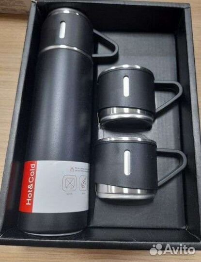 Термо кружка новая с кружечками