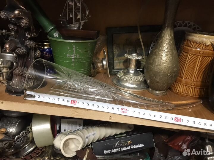 Рог интерьерный хрусталь