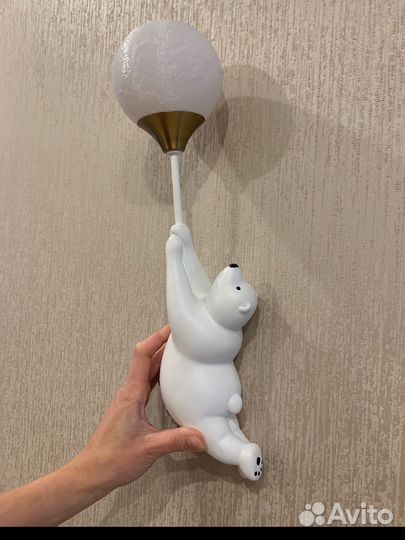 Настенный светильник бра с медведем в детскую