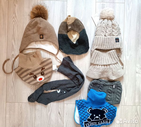 Зимняя шапка Kotik шерсть р 50-52 пакетом