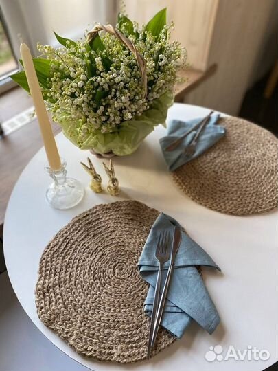 Салфетки из джута (комплект из 2 шт)