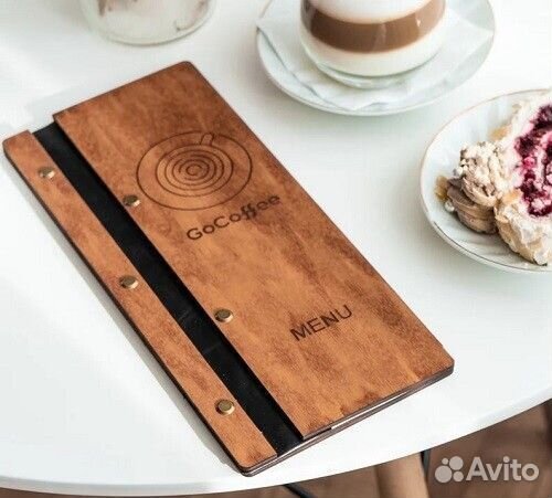 Деревянное меню на заказ в Альметьевске