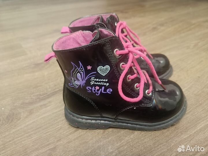 Ботинки демисезонные для девочки 25 размер