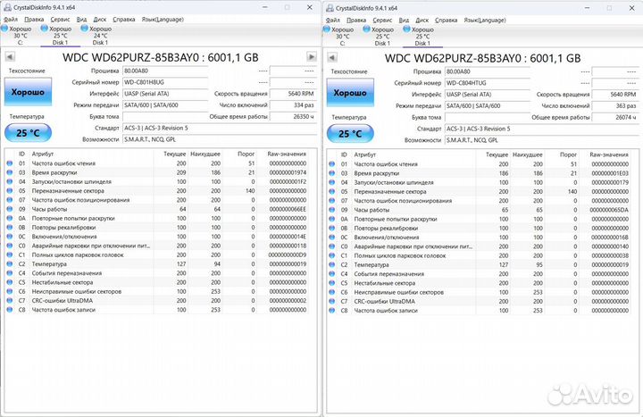 Hdd 6, 10 TB, есть на гарантии