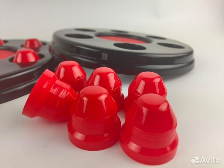 Колпаки газель серые с красными колпачками