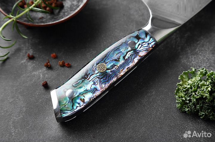 Кухонный шеф нож из дамасской стали