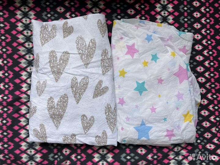 Простынь детская на резинке в кроватку 75*125