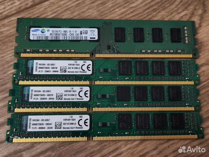 Оперативная память DDR3 (Samsung, Kingston и д. р)