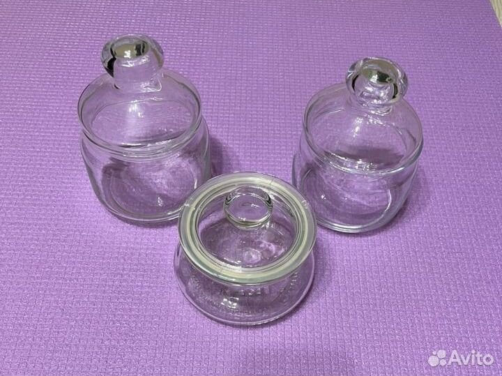Банки для сыпучих продуктов стекло в ассортименте
