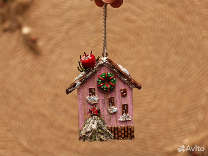 Новогодние украшения на елочку (домики)