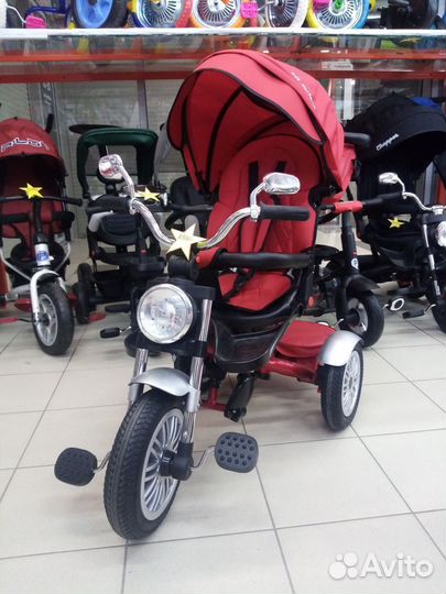 Трехколесный велосипед с родительской ручкой