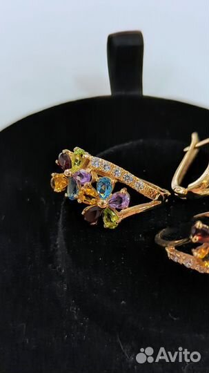 Золотые 585 серьги и кольцо