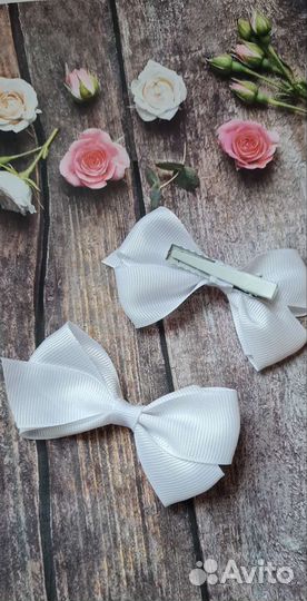 Бантики (на резинке и зажимах) для волос (2шт)