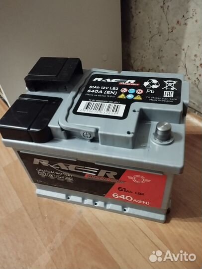 Новый Аккумулятор Racer 61Ah