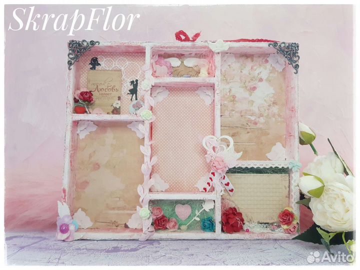 Шедоу бокс для влюбленных ручная работа