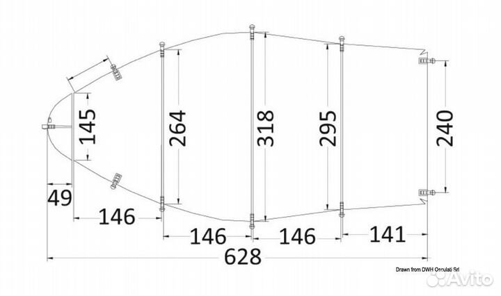 Тент транспортировочный для лодок длиной 5,2-5,8 м