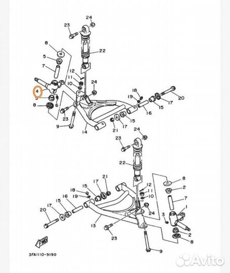 Новый оригинальный поворотный кулак Grizzly 125