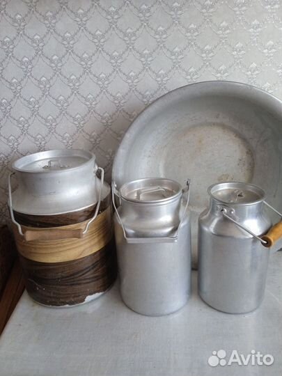 Бидоны и таз алюминиевые