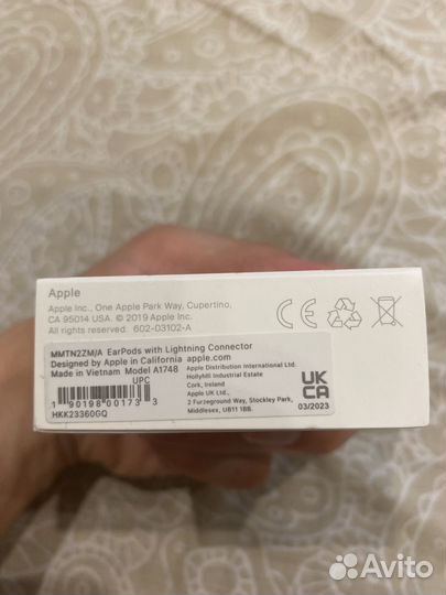 Наушники apple earpods lightning