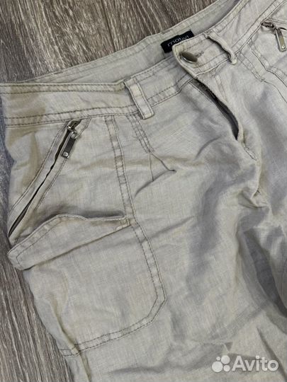 Льняные брюки S