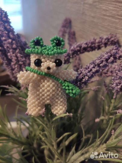 Амигуруми из бисера медведь