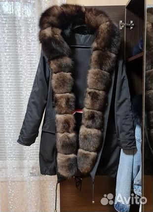 Парка женская зимняя с натуральным мехом 40