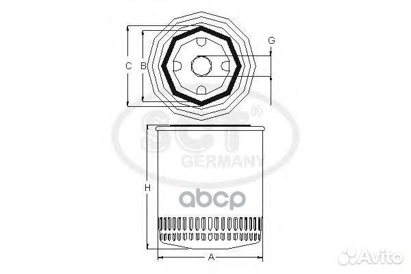 Масляный фильтр ford mondeo 2.5 SM179 SCT