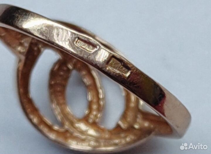 Кольцо золотое 585 размер 17,25 (Юж 41)