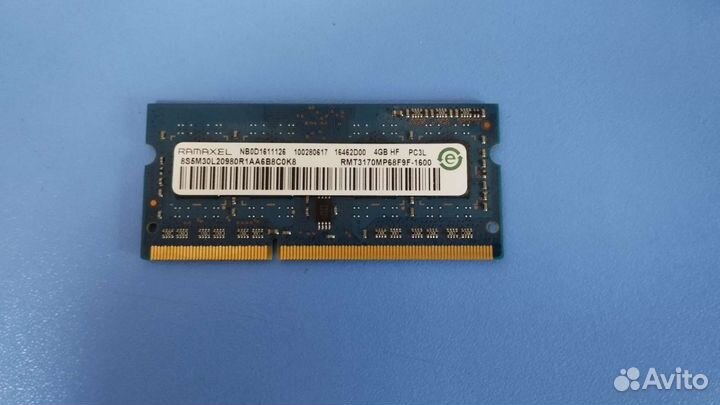 Оперативная память so-dimm ddr3l для ноутбука 4gb